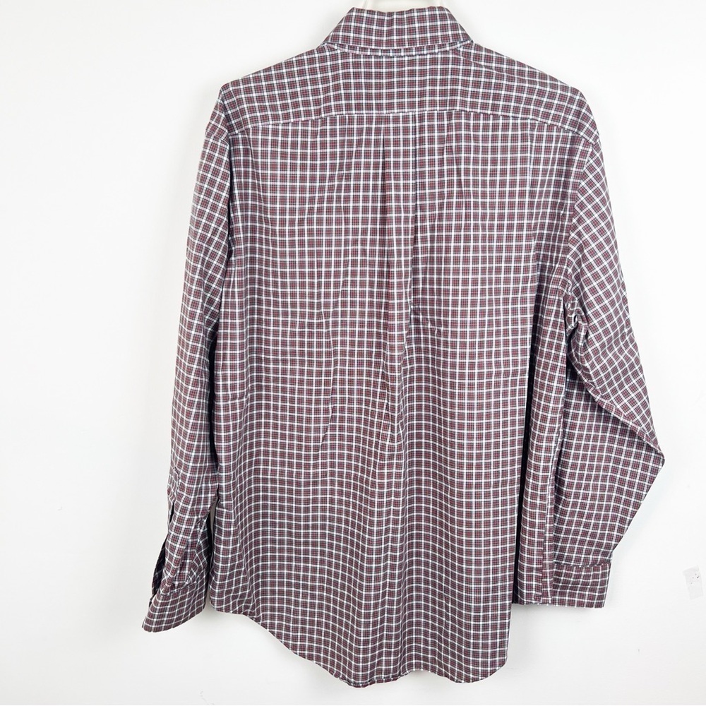 Ralph Lauren Mens Plaid Button Down Classic Fit Shirt Red Green Holiday No Iron - Picture 5 of 7